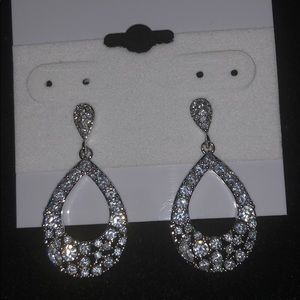 CZ Teardrop Earrings